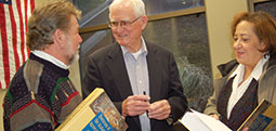 Wayne Shell with friends at his book signing